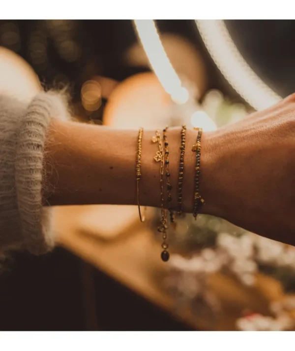 Bracelet jaipur pyrite^Une A Une Fashion