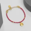 Bracelet Lyly Agate Fuchsia^Une A Une New