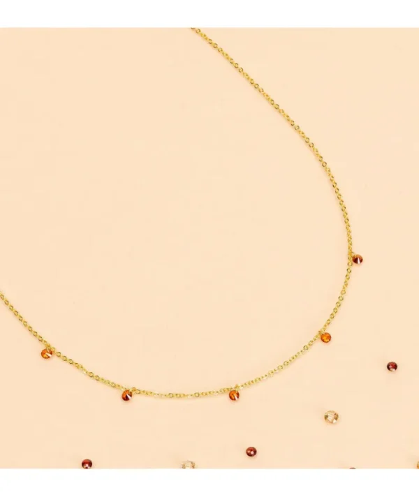 Collier 5 Gouttes Grenat^Une A Une Discount