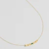 Collier Baguette 5 Crystal Vert^Une A Une New