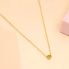 Collier coeur paillette or^Une A Une Sale