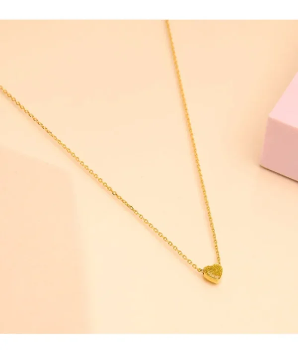 Collier coeur paillette or^Une A Une Sale