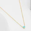 Collier coeur turquoise^Une A Une Fashion