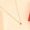 Collier etoile orange fluo^Une A Une Best