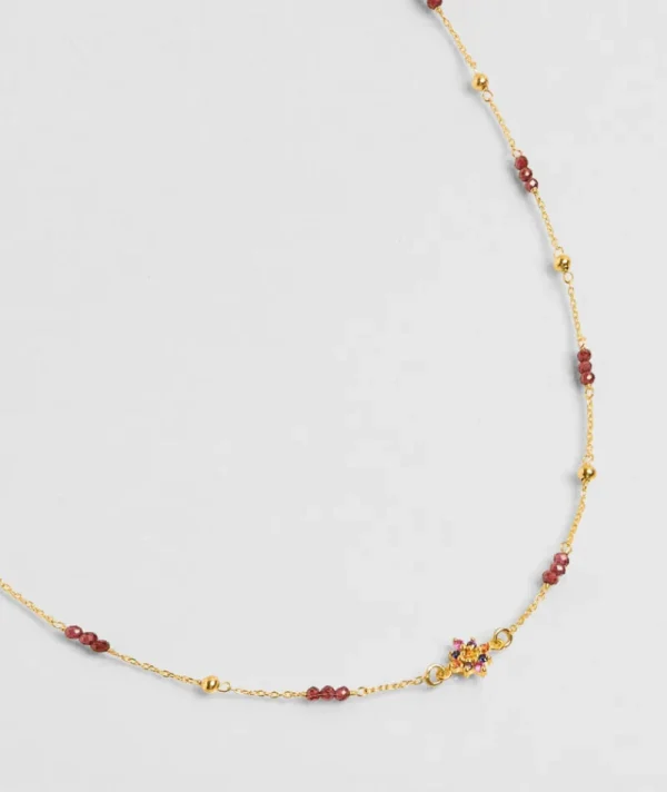 Collier Goa Fleur Bordeaux^Une A Une New