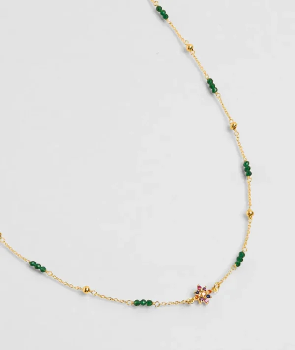 Collier Goa Fleur Emeraude^Une A Une Outlet