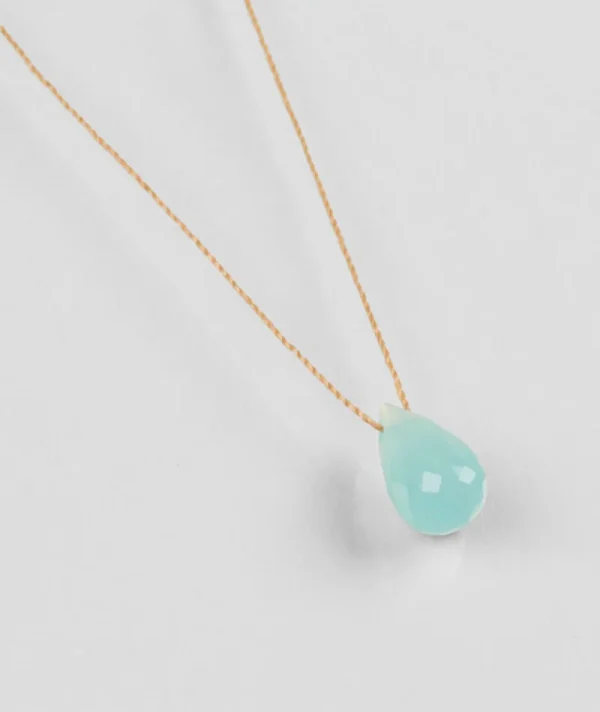 Collier Goutte Aqua Calcédoine^Une A Une Online