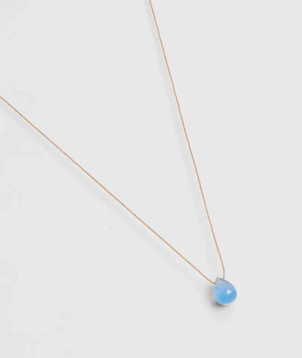 Collier Goutte Bleu Azur^Une A Une Clearance