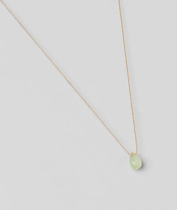 Collier Goutte Calcédoine Verte^Une A Une Outlet