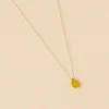 Collier Goutte Calcédoine Jaune^Une A Une Clearance