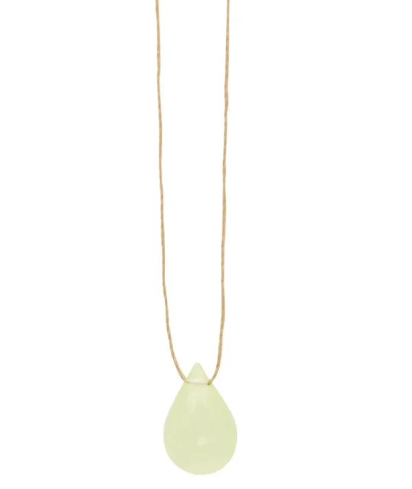 Collier Goutte Calcédoine Verte^Une A Une Outlet