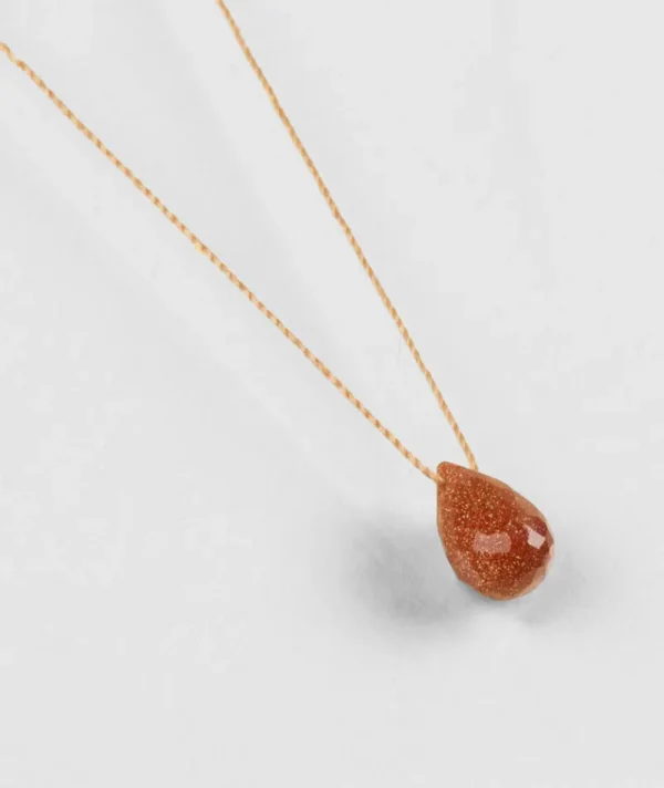 Collier Goutte Camel Brillante^Une A Une Fashion
