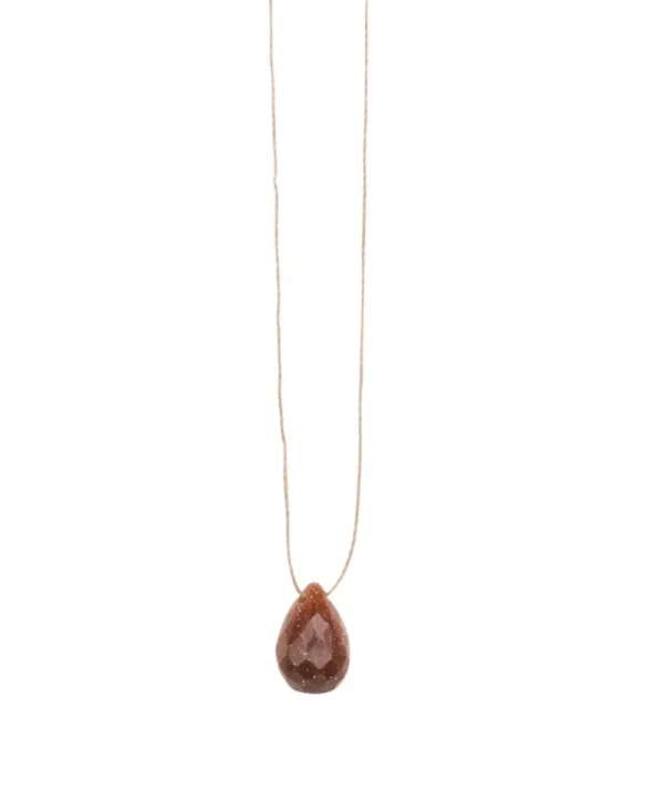 Collier Goutte Camel Brillante^Une A Une Fashion