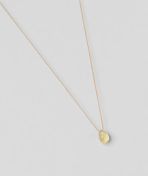 Collier Goutte Citrine^Une A Une Hot