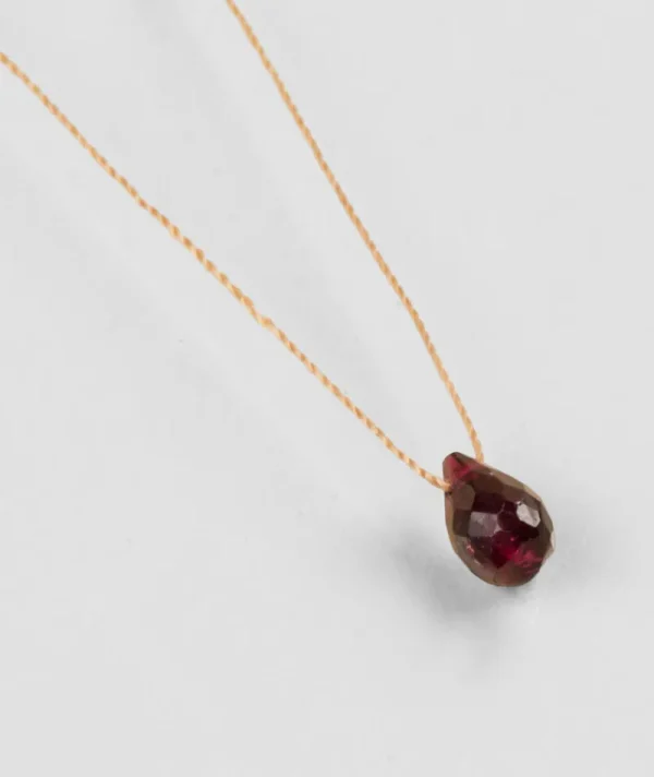 Collier Goutte Grenat^Une A Une Fashion