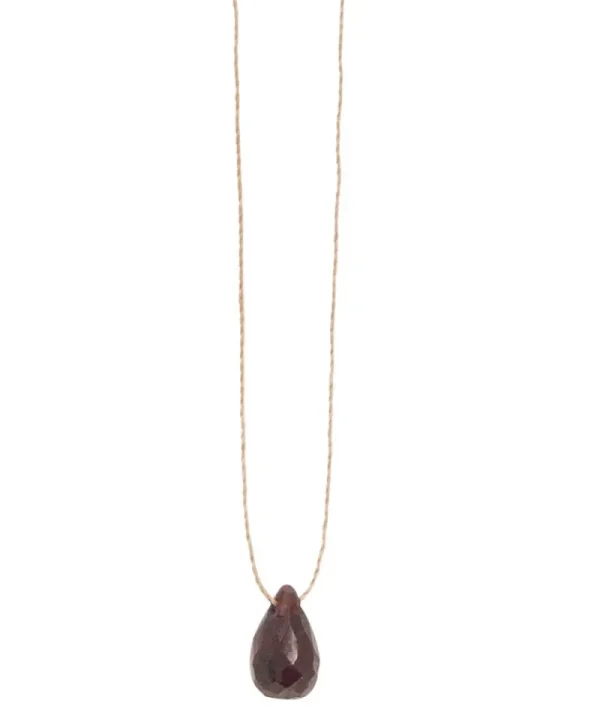 Collier Goutte Grenat^Une A Une Fashion