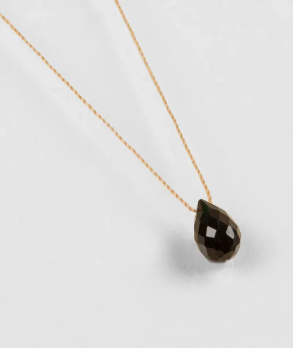 Collier Goutte Onyx Noir^Une A Une Clearance