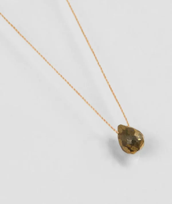 Collier Goutte Pyrite^Une A Une Hot