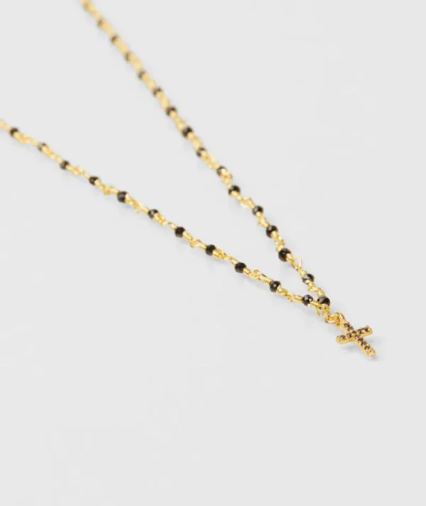 Collier inde croix noir^Une A Une Online