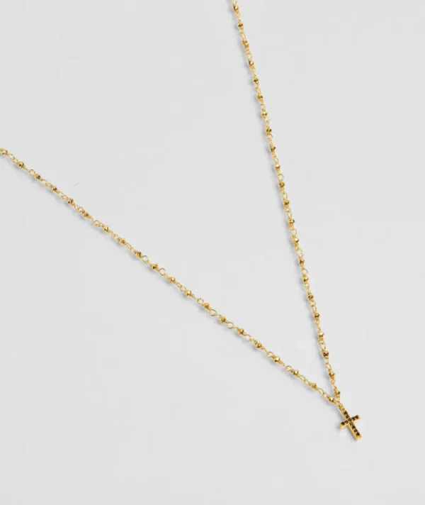 Collier Inde Croix Pyrite Doré^Une A Une Online