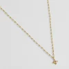 Collier Inde Flower Pyrite Dorée^Une A Une New