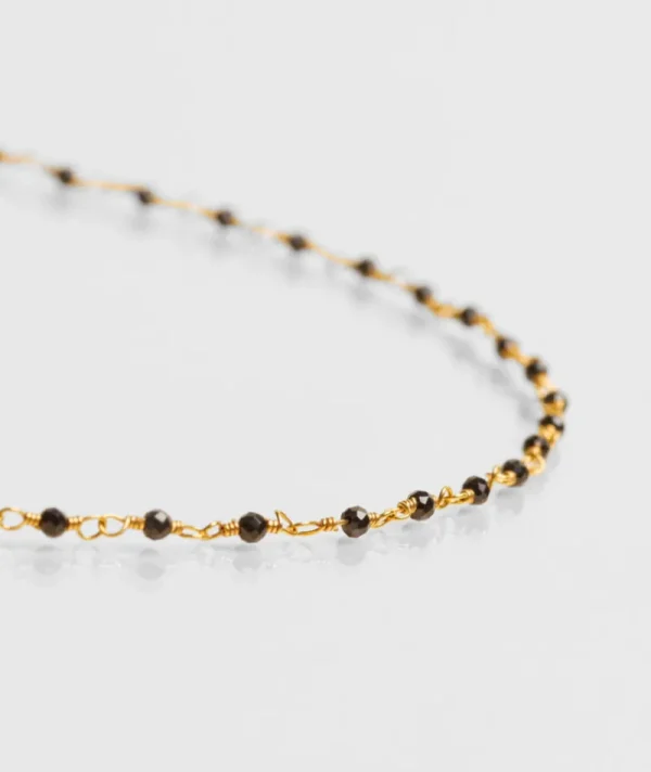 Collier inde noir brillant^Une A Une New