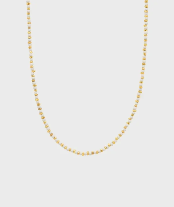 Collier jaipur agate blanche^Une A Une Hot