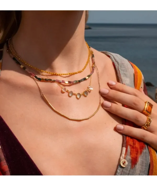 Collier Jungle Quartz Rose^Une A Une Sale