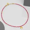 Collier Lyly Agate Fuchsia^Une A Une Fashion