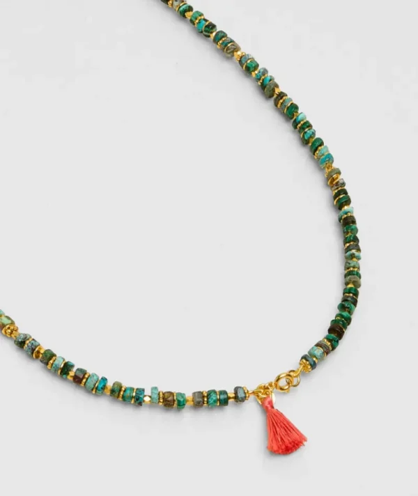 Collier Mala Pierres Chrysocolle^Une A Une Fashion