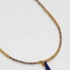 Collier Mala Pompon Bleu^Une A Une Hot