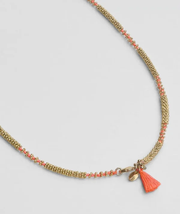 Collier Mala Pompon Rose Fluo^Une A Une Best