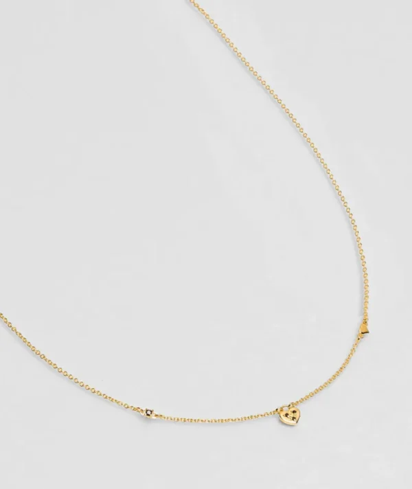 Collier Mini Coeur Noir^Une A Une Clearance