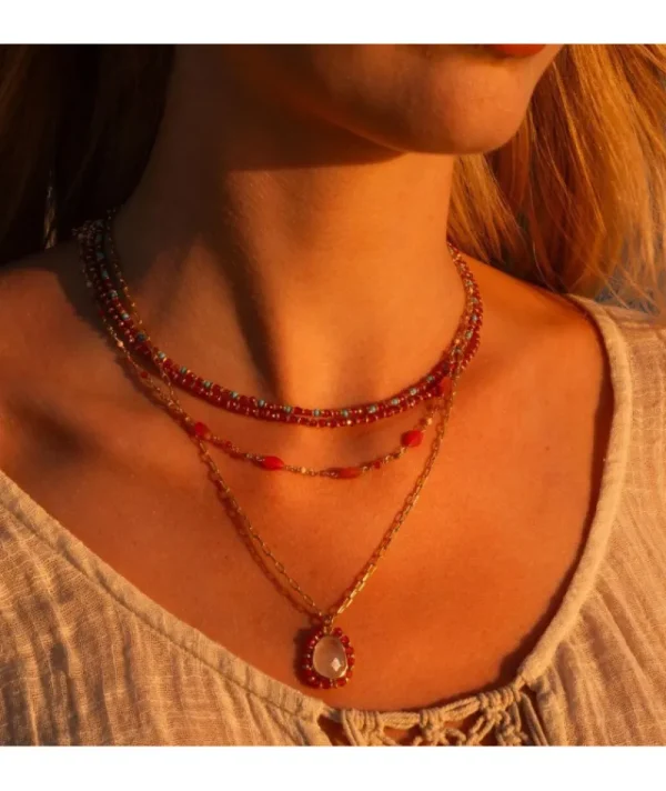 Collier Mumbai Rose^Une A Une Sale