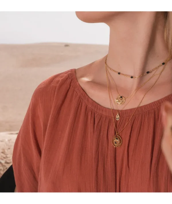 Collier Petit Khepri Blanc^Une A Une Online