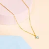 Collier Smiley Bleu Ciel^Une A Une Sale