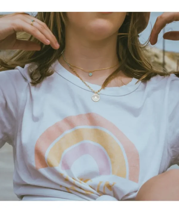 Collier Smiley Bleu Ciel^Une A Une Sale