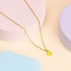 Collier Smiley Jaune Fluo^Une A Une Sale