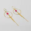 Creoles cube agate fuchsia^Une A Une Outlet