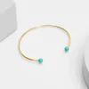 Jonc reglable turquoise^Une A Une Fashion