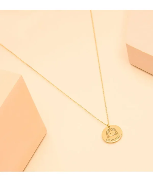 Medaille zodiaque GÉMEAUX^Une A Une Sale