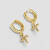Mini creoles croix^Une A Une Fashion