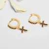 Mini creoles croix zircons^Une A Une Online