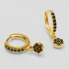 Mini creoles fleurs zircons^Une A Une Discount