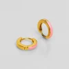 Mini creoles palmb rose^Une A Une Fashion