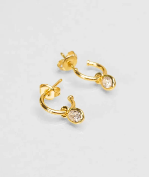 Mini creoles zircon blanc^Une A Une Outlet