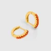 Mini Créoles Rica Corail^Une A Une Sale