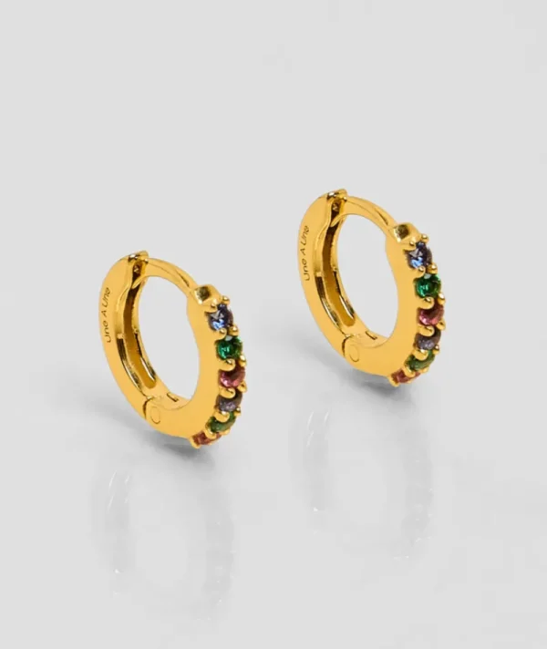 Mini Créoles Zircons Multi^Une A Une Sale
