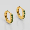 Mini Créoles Zircons Vert^Une A Une Discount