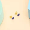 Puces d'oreilles coeur bleu^Une A Une Sale